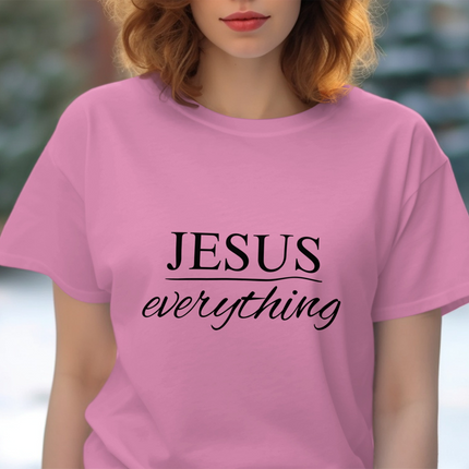 Jesus Everything Pink Casual T-Shirt product type