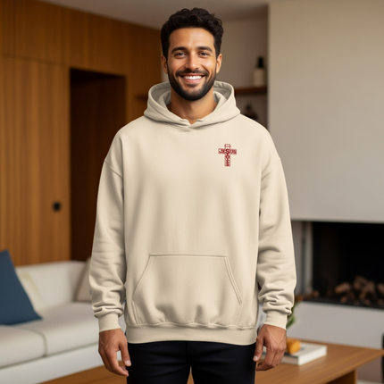 Comfortable Hoodie with Eye-catching Cross Design