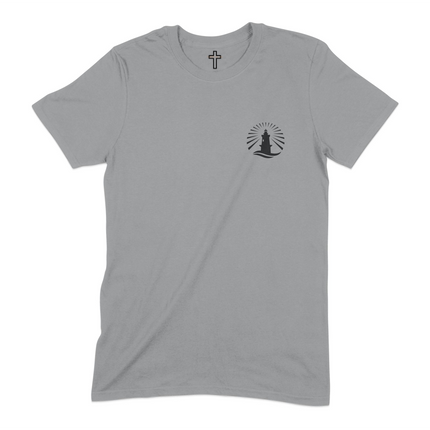 Radiant Lighthouse Graphic Grey T-shirt product type