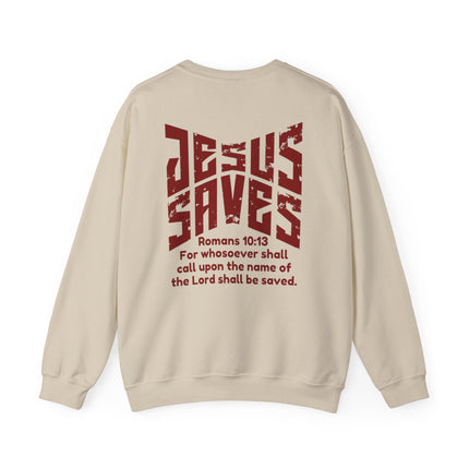 Jesus Saves Romans 10:13 Christian Witnessing Sweatshirt