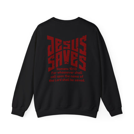 Jesus Saves Romans 10:13 Christian Witnessing Sweatshirt
