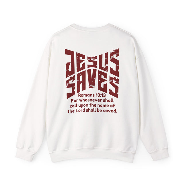 Jesus Saves Romans 10:13 Christian Witnessing Sweatshirt