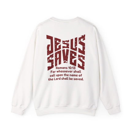 Jesus Saves Romans 10:13 Christian Witnessing Sweatshirt