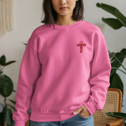 Jesus Cross Design Pink Sweatshirt product type