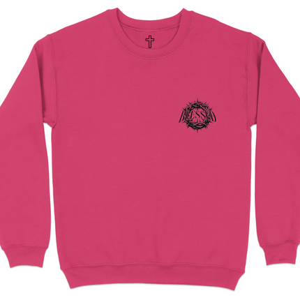Blessed Crown Embroidered Pink Crewneck Sweatshirt product