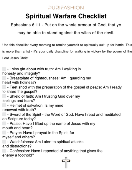 Spiritual Warfare Checklist