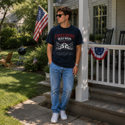 Freedom Was Won On Calvary Not 1776 Christian T-Shirt