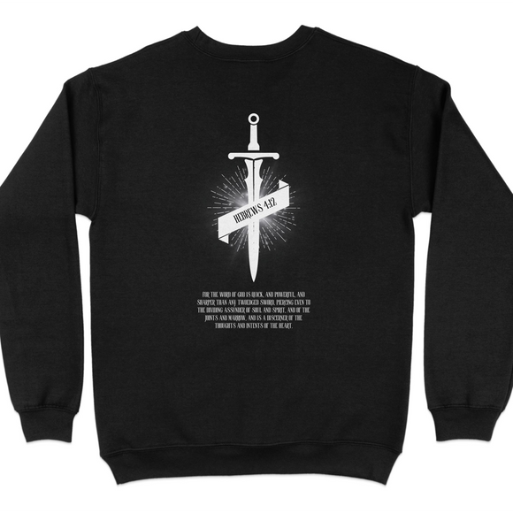 Hebrews 4:12 Sword Design on Back of Product