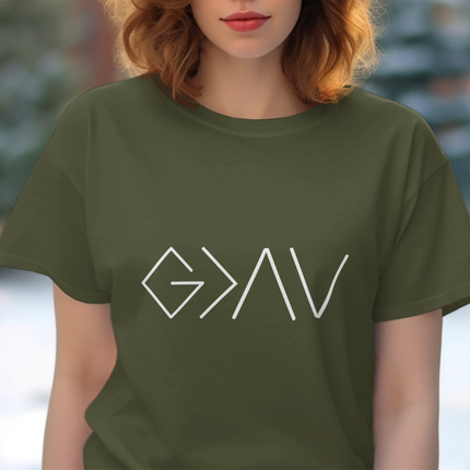 God Is Greater Than the Highs and Lows Christian T-Shirt