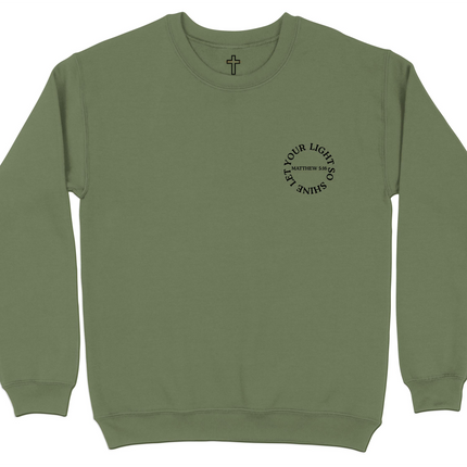 Matthew 5:16 Let Your Light So Shine Christian Sweatshirt