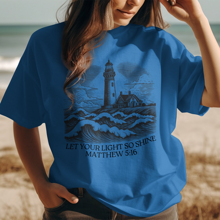 Let Your Light So Shine Christian Lighthouse T-Shirt