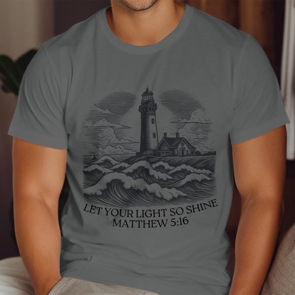 Let Your Light So Shine Christian Lighthouse T-Shirt