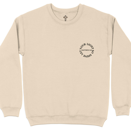 Matthew 5:16 Let Your Light So Shine Christian Sweatshirt