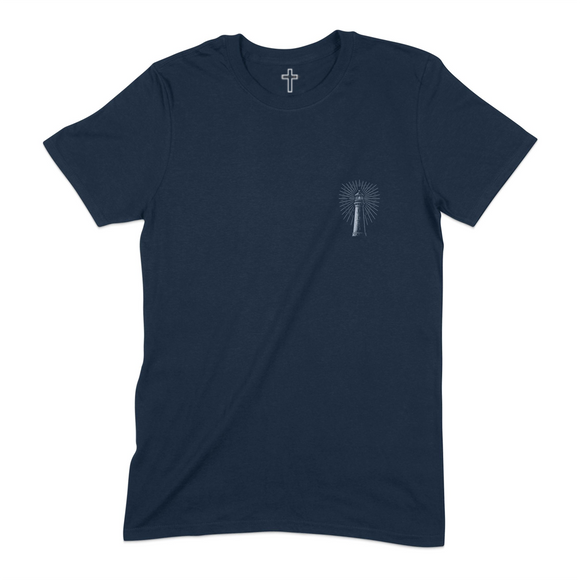 In The Waves Look To The Light - Matthew 14:25 Christian T-Shirt