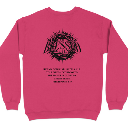 Blessed Philippians 4:19 Inspirational Sweatshirt product type
