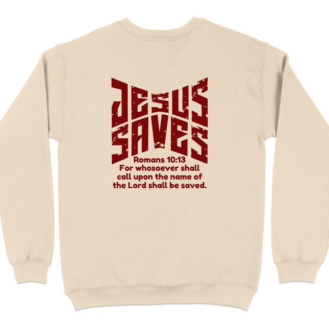 Jesus Saves Romans 10 13 Graphic Sweatshirt product type