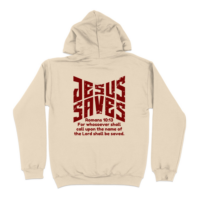 Jesus Saves Romans 10:13 Hoodie with Inspirational Message
