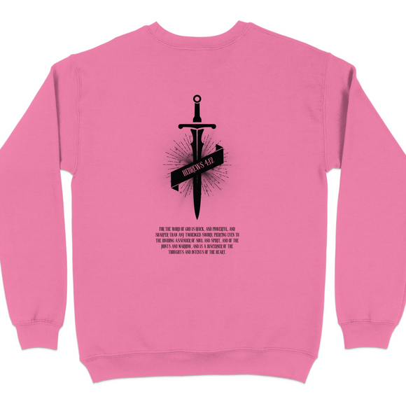Hebrews 4:12 Sword Graphic Pink Sweatshirt product type