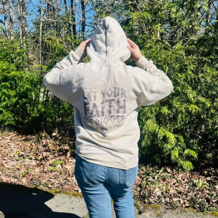 Chrisitan Quote Let Your Faith Be Bigger Than Your Fear Hoodie - PURIFASHION Physical Item MD-82418422
