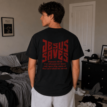 Help Them See How To Be Saved - Jesus Saves Romans 10:13 T-Shirt - PURIFASHION T-Shirt 15987765164079850956