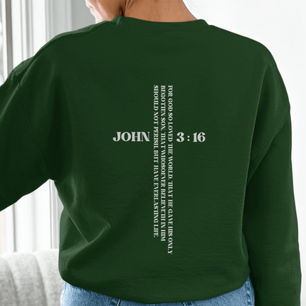 It Is Finished John 3:16 Christian Sweatshirt - PURIFASHION Physical Item MD-82522756
