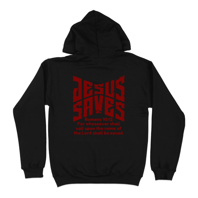 Jesus Saves Romans 10:13 Christian Hoodie - PURIFASHION physical MD-126298167