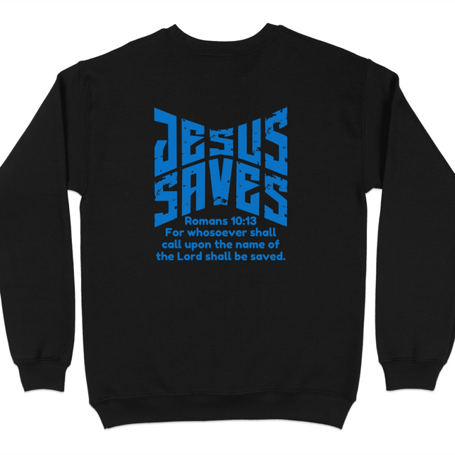 Jesus Saves Romans 10:13 Christian Sweatshirt - PURIFASHION Physical Item MD-112870644