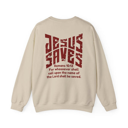 Jesus Saves Romans 10:13 Christian Witnessing Sweatshirt - PURIFASHION Sweatshirt 33703702882609621836