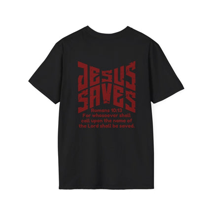 Jesus Saves T-Shirt - Romans 10:13 Christian Witnessing T-Shirt - PURIFASHION T-Shirt 25294071828767191855