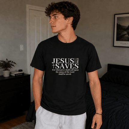 Share The Gospel When You Don't Know What To Say | Jesus Saves Romans 10:13 Tee - PURIFASHION T-Shirt 20683869919630896565