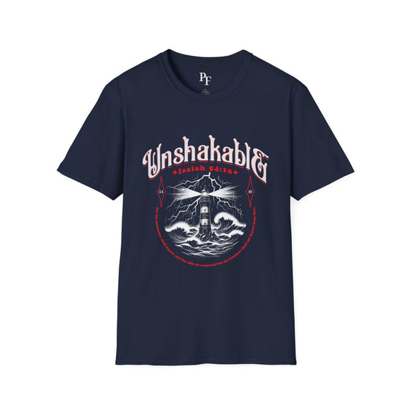 Unshakable Tee - Isaiah 54:10 Christian T-Shirt - PURIFASHION T-Shirt 97160088138342467931